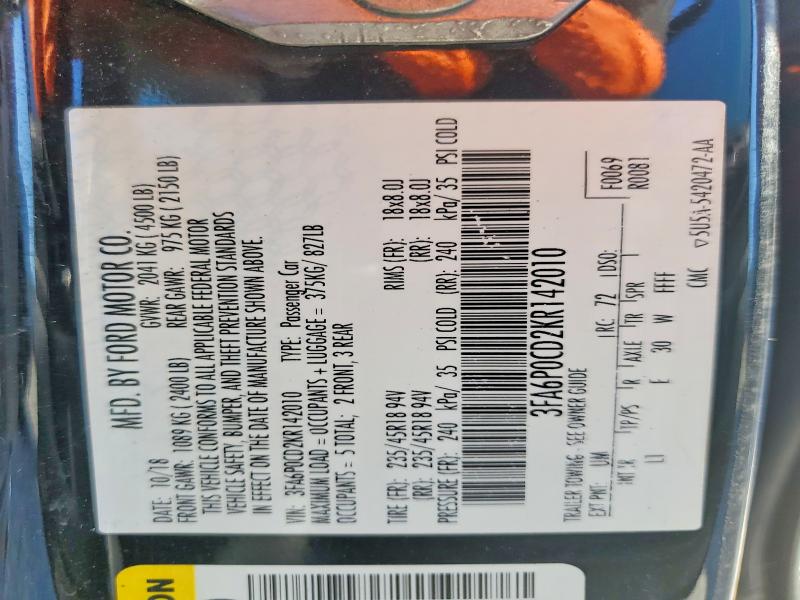 Aukcja sprzedaży 2019 Ford Fusion, vin: 3FA6P0CD2KR142010, numer aukcji: 67853216