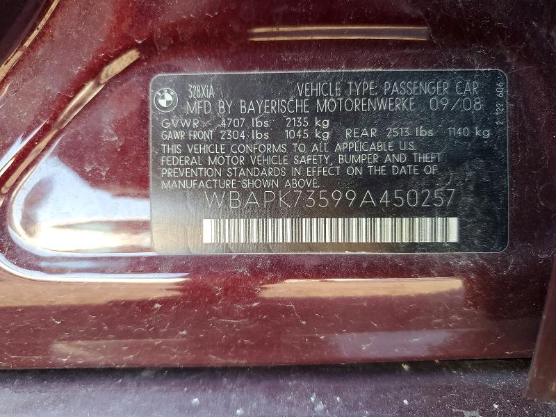 Продажа на аукционе авто 2009 Bmw 328, vin: WBAPK73599A450257, номер лота: 68781486