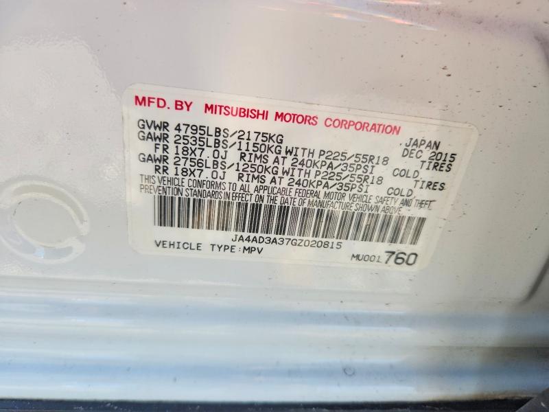 Продажа на аукционе авто 2016 Mitsubishi Outlander, vin: JA4AD3A37GZ020815, номер лота: 69915066