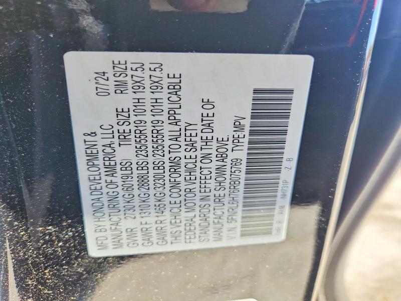 Продаж на аукціоні авто 2024 Honda Odyssey, vin: 5FNRL6H76RB075769, номер лоту: 67954436