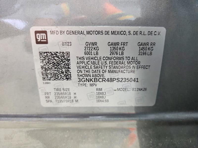 Продаж на аукціоні авто 2023 Chevrolet Blazer, vin: 3GNKBCR48PS235041, номер лоту: 69346996