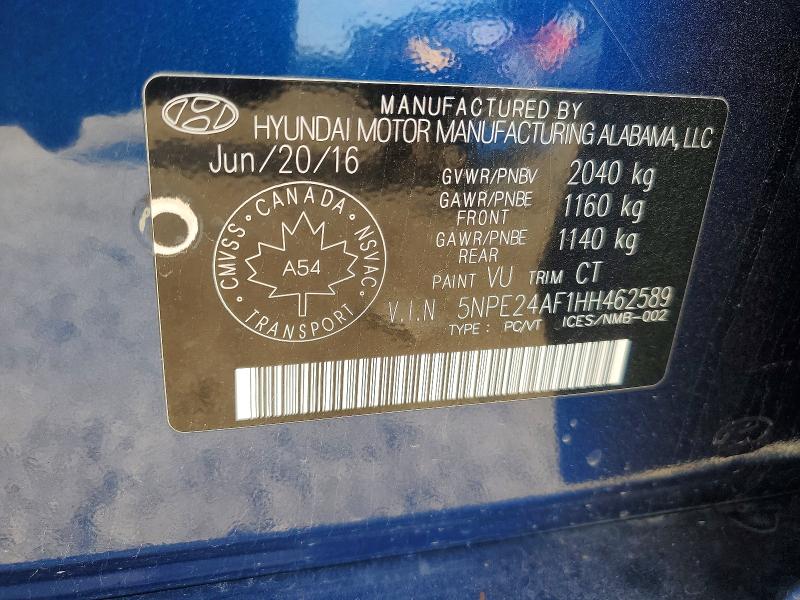Продаж на аукціоні авто 2017 Hyundai Sonata, vin: 5NPE24AF1HH462589, номер лоту: 70297716
