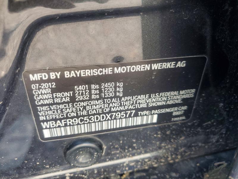 Aukcja sprzedaży 2013 Bmw 550, vin: WBAFR9C53DDX79577, numer aukcji: 69522576