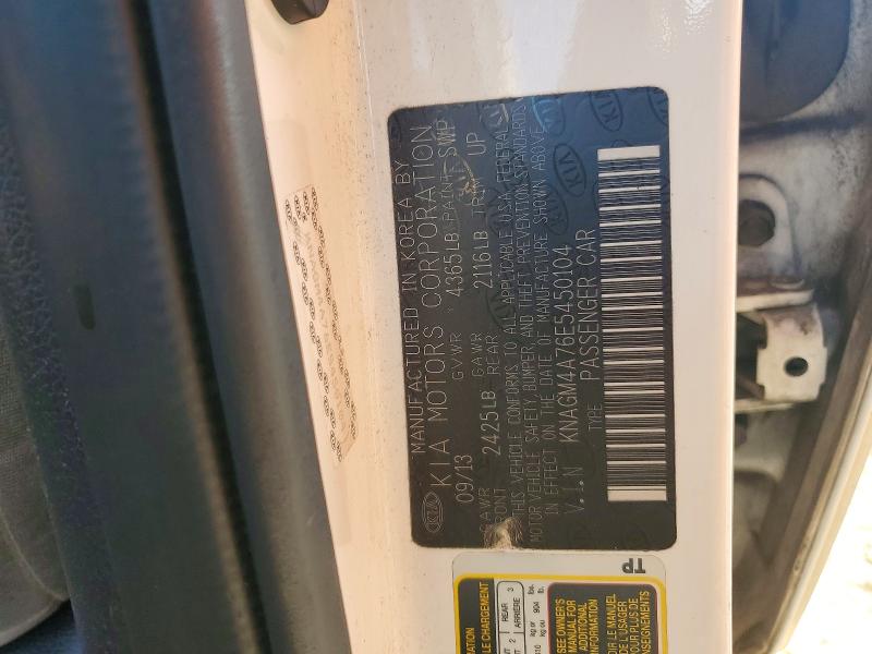 Aukcja sprzedaży 2014 Kia Optima, vin: KNAGM4A76E5450104, numer aukcji: 65599486