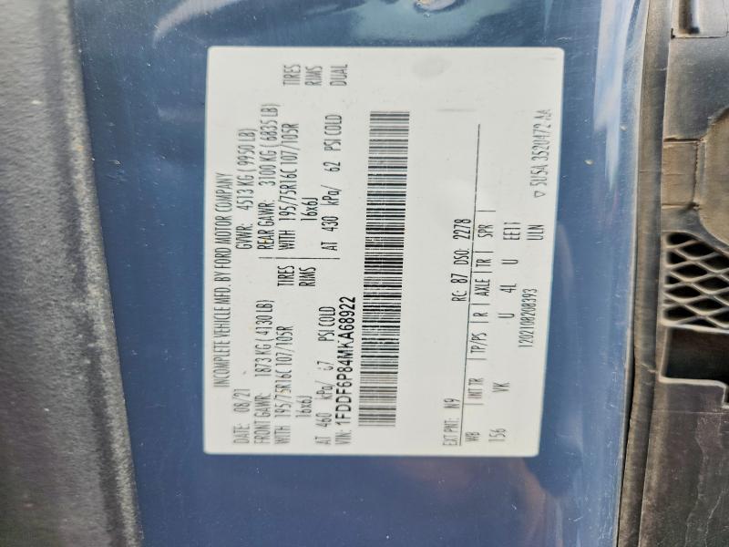 67793146 :رقم المزاد ، 1FDDF6P84MKA68922 vin ، 2021 Ford Transit مزاد بيع