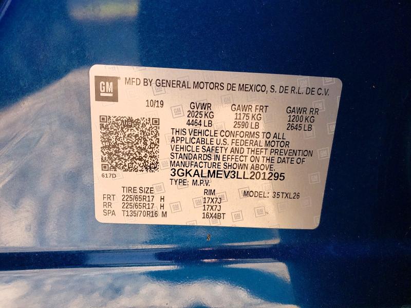 Продаж на аукціоні авто 2020 Gmc Terrain, vin: 3GKALMEV3LL201295, номер лоту: 68154966
