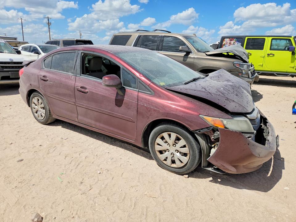 68435566 :رقم المزاد ، 2HGFB2F54CH612836 vin ، 2012 Honda Civic مزاد بيع