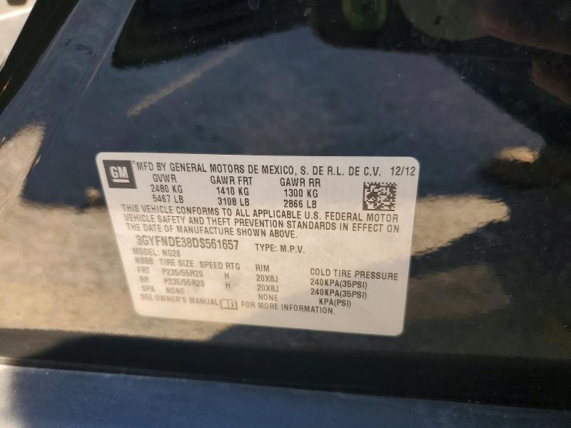 2013 Cadillac Srx მანქანა იყიდება აუქციონზე, vin: 3GYFNDE38DS561657, აუქციონის ნომერი: 68690586