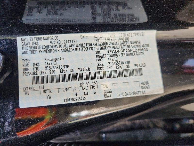 Aukcja sprzedaży 2015 Ford Focus, vin: 1FADP3F20FL239603, numer aukcji: 69399546