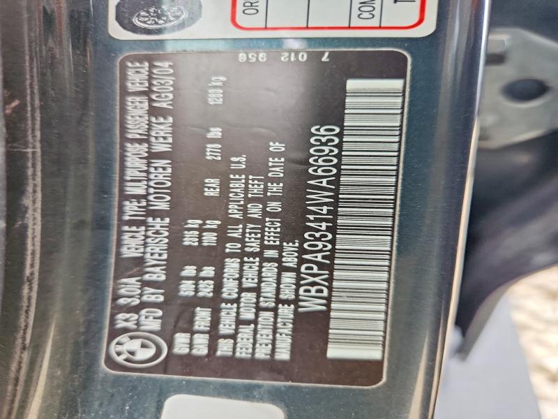 2004 Bmw X3 მანქანა იყიდება აუქციონზე, vin: WBXPA93414WA66936, აუქციონის ნომერი: 69616806