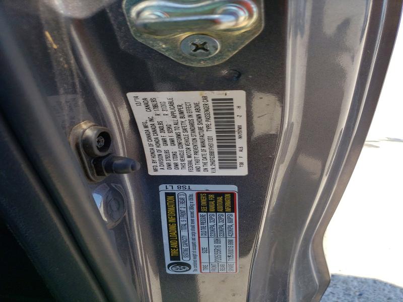 Продажа на аукционе авто 2015 Honda Civic, vin: 2HGFG3B81FH511331, номер лота: 69192206