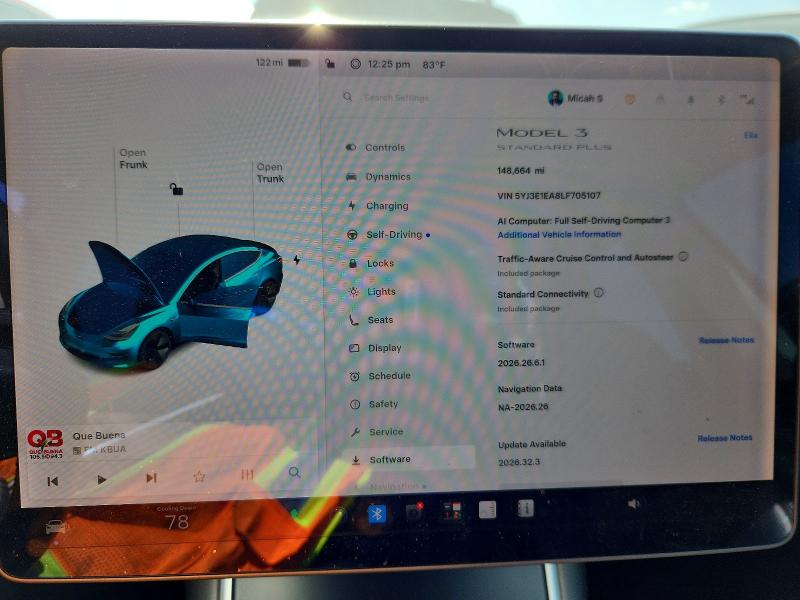 68883876 :رقم المزاد ، 5YJ3E1EA8LF705107 vin ، 2020 Tesla Model 3 مزاد بيع
