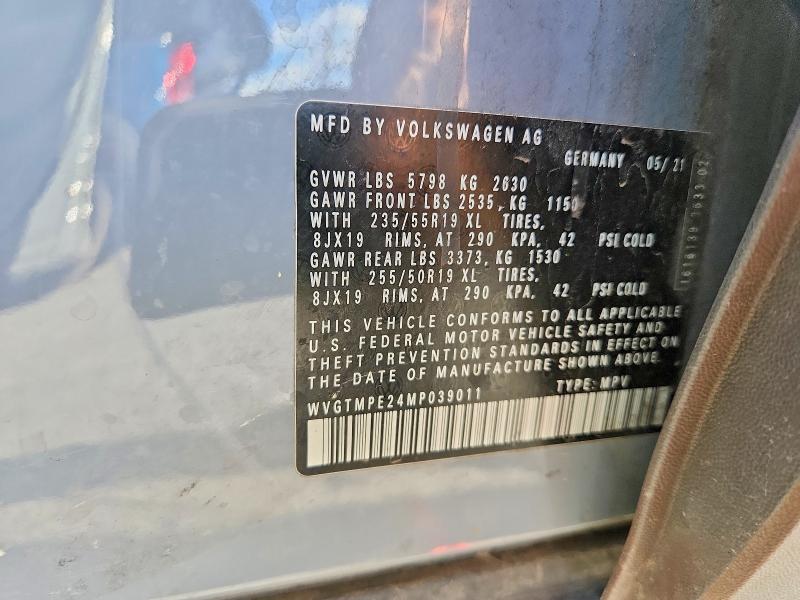Продажа на аукционе авто 2021 Volkswagen Id.4, vin: WVGTMPE24MP039011, номер лота: 68583856