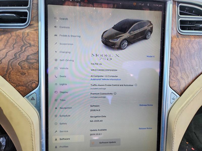 Aukcja sprzedaży 2016 Tesla Model X, vin: 5YJXCBE22GF016594, numer aukcji: 66970436