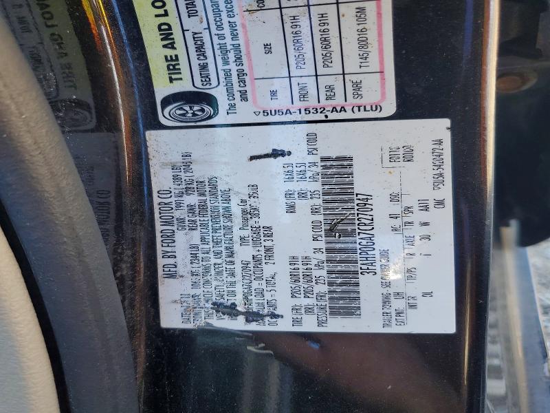 Продажа на аукционе авто 2012 Ford Fusion, vin: 3FAHP0GA7CR270947, номер лота: 70290766