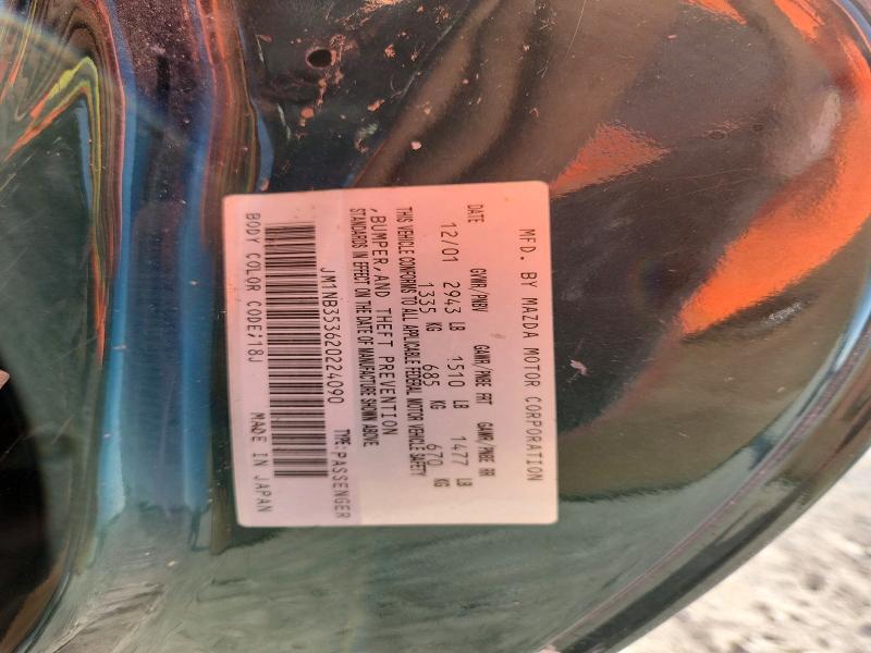 68164036 :رقم المزاد ، JM1NB353620224090 vin ، 2002 Mazda Mx-5 Miata مزاد بيع