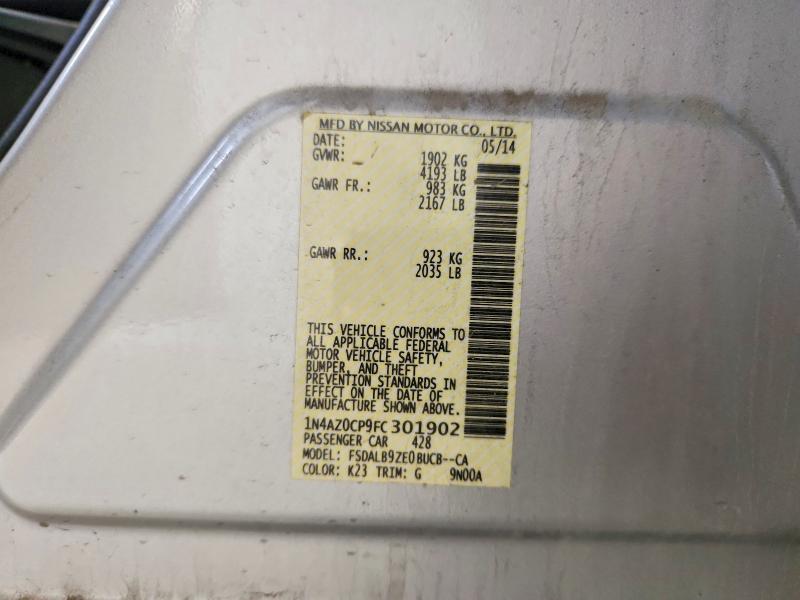 68971446 :رقم المزاد ، 1N4AZ0CP9FC301902 vin ، 2015 Nissan Leaf مزاد بيع