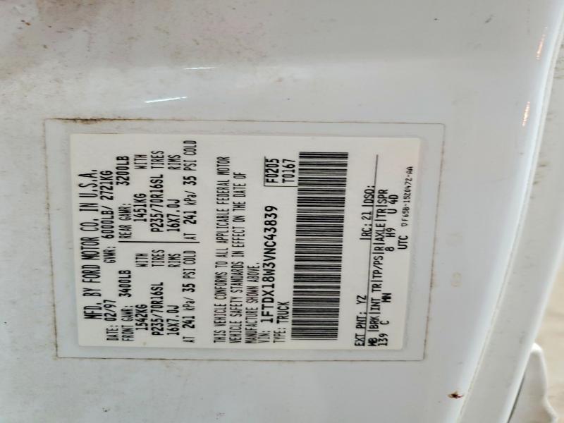 69321166 :رقم المزاد ، 1FTDX18W3VNC43839 vin ، 1997 Ford F150 مزاد بيع