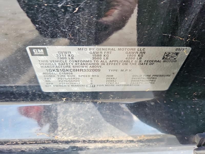 Продаж на аукціоні авто 2017 Gmc Yukon Xl, vin: 1GKS1GKC8HR332009, номер лоту: 68655806