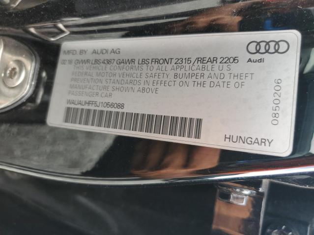 70681266 :رقم المزاد ، WAUAUHFF5J1056088 vin ، 2018 Audi A3 مزاد بيع
