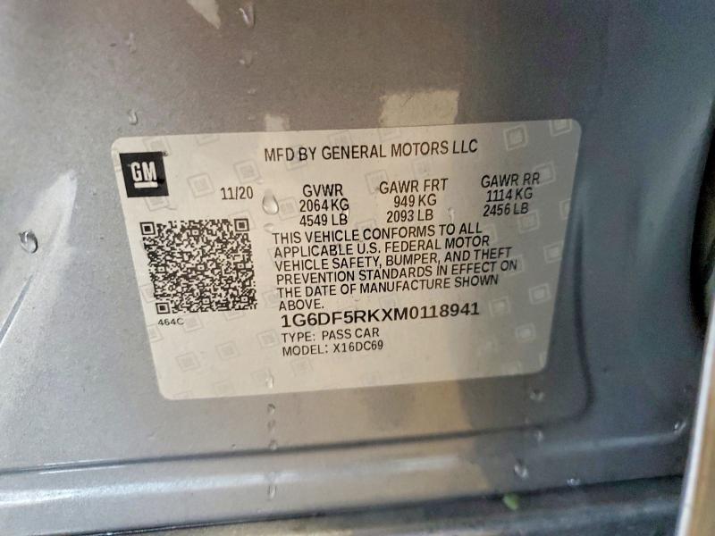 Aukcja sprzedaży 2021 Cadillac Ct4, vin: 1G6DF5RKXM0118941, numer aukcji: 70497286