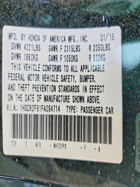 69292656 :رقم المزاد ، 1HGCR2F81FA094714 vin ، 2015 Honda Accord مزاد بيع
