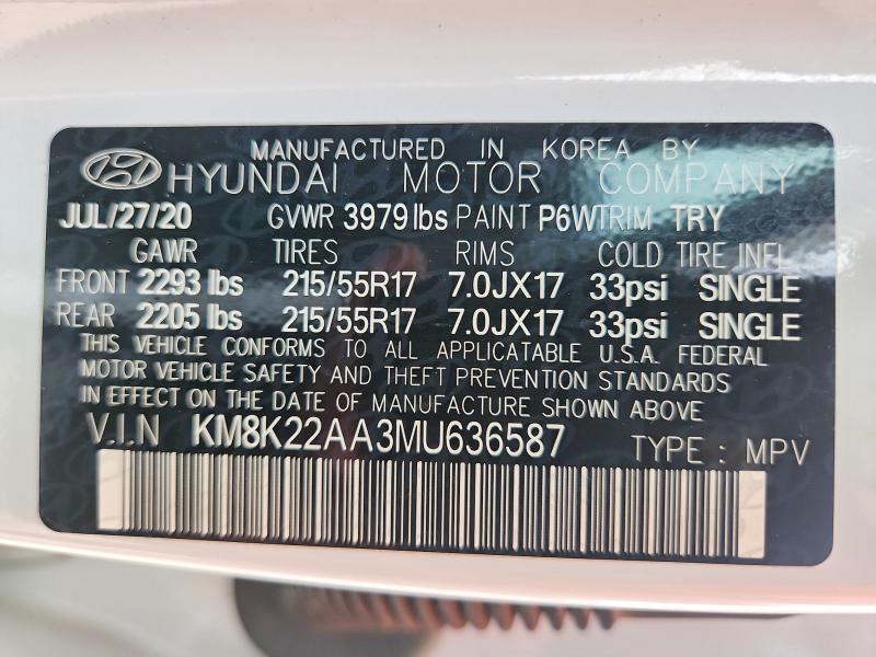 Продаж на аукціоні авто 2021 Hyundai Kona, vin: KM8K22AA3MU636587, номер лоту: 70028896