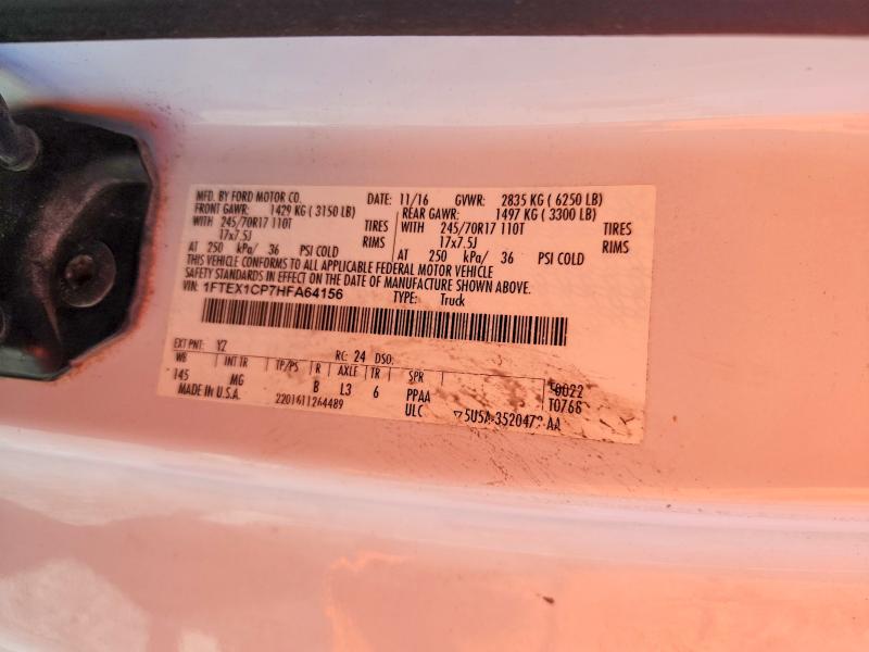 Продаж на аукціоні авто 2017 Ford F150, vin: 1FTEX1CP7HFA64156, номер лоту: 69295956