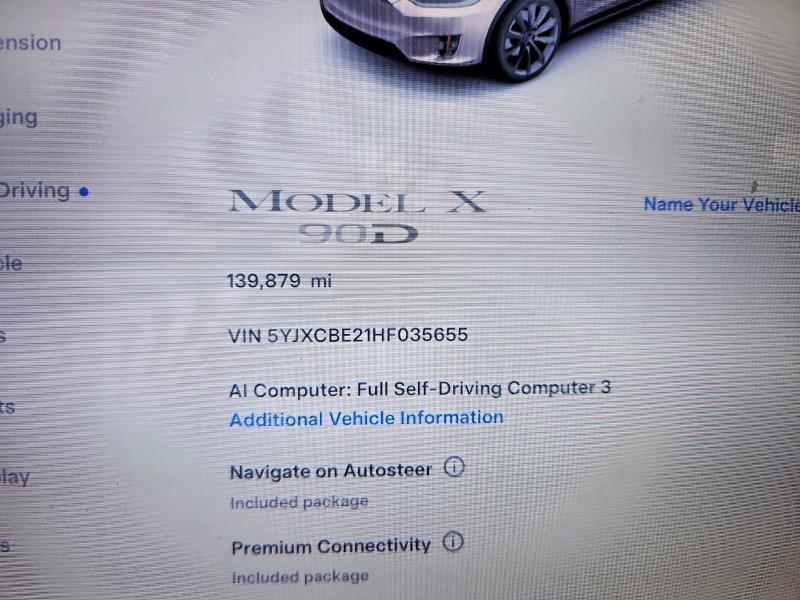 Продажа на аукционе авто 2017 Tesla Model X, vin: 5YJXCBE21HF035655, номер лота: 70724716