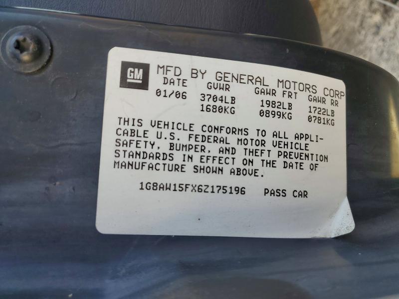 Продаж на аукціоні авто 2006 Saturn Ion, vin: 1G8AW15FX6Z175196, номер лоту: 68428276
