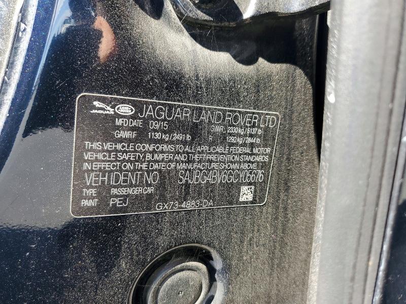 2016 Jaguar Xf მანქანა იყიდება აუქციონზე, vin: SAJBG4BV6GCY05676, აუქციონის ნომერი: 69085246