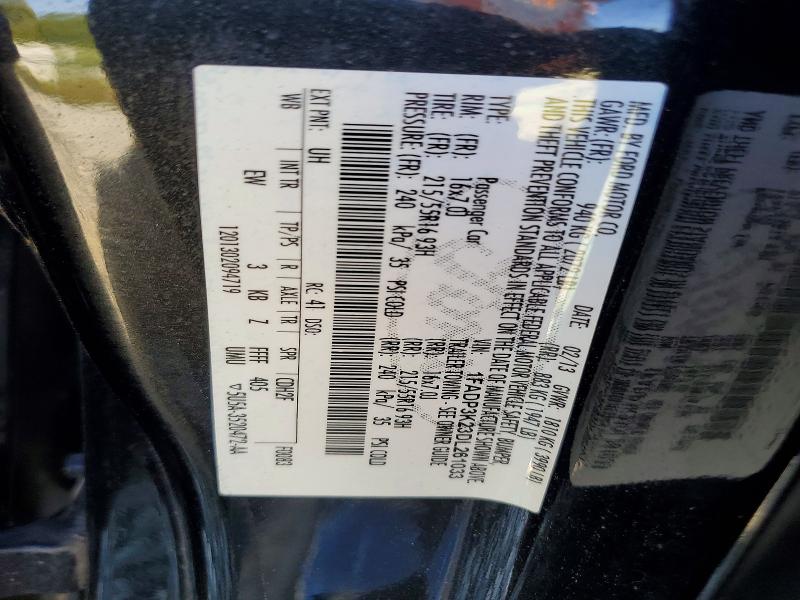 69225766 :رقم المزاد ، 1FADP3K23DL261033 vin ، 2013 Ford Focus مزاد بيع