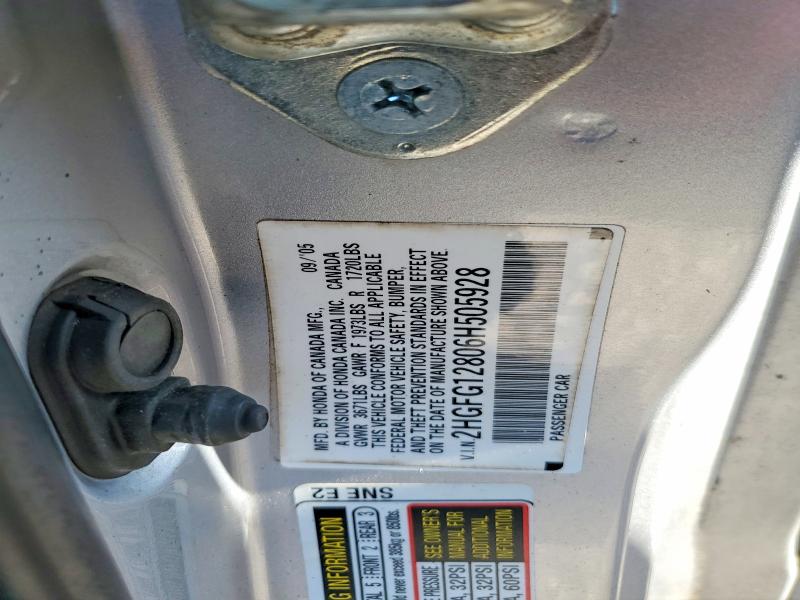 Продажа на аукционе авто 2006 Honda Civic, vin: 2HGFG12806H505928, номер лота: 68040916
