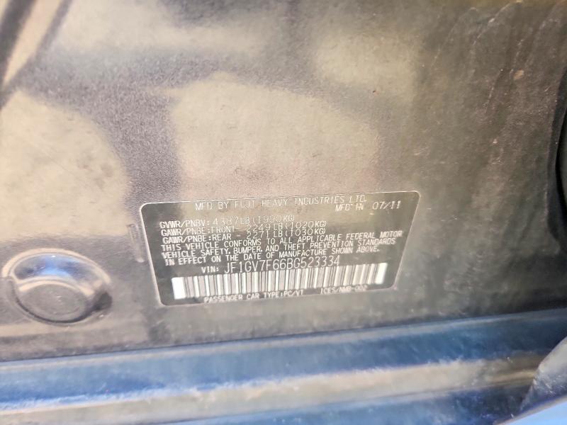 Aukcja sprzedaży 2011 Subaru Impreza, vin: JF1GV7F66BG523334, numer aukcji: 67806836