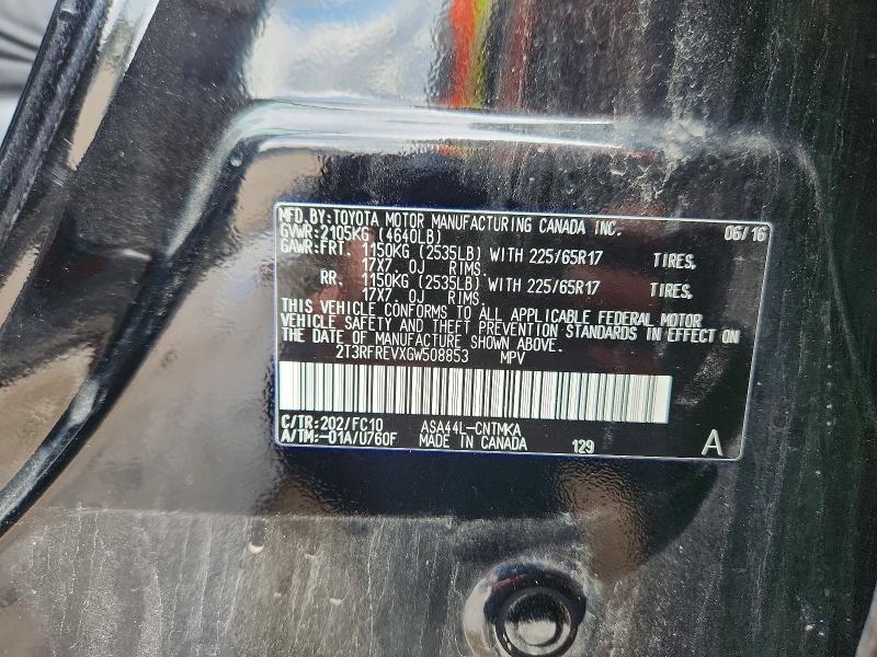 Продаж на аукціоні авто 2016 Toyota Rav4, vin: 2T3RFREVXGW508853, номер лоту: 68839426