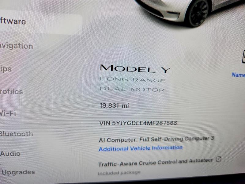 Продажа на аукционе авто 2021 Tesla Model Y, vin: 5YJYGDEE4MF287568, номер лота: 68626056