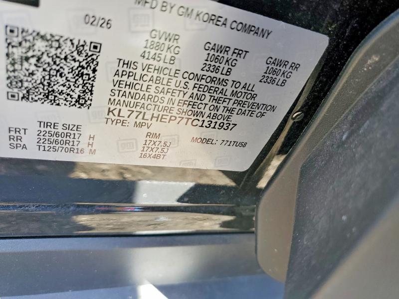 69844006 :رقم المزاد ، KL77LHEP7TC131937 vin ، 2026 Chevrolet Trax مزاد بيع