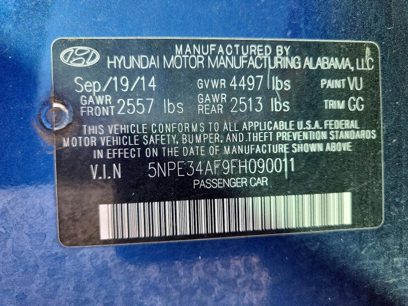 Aukcja sprzedaży 2015 Hyundai Sonata, vin: 5NPE34AF9FH090011, numer aukcji: 69692526