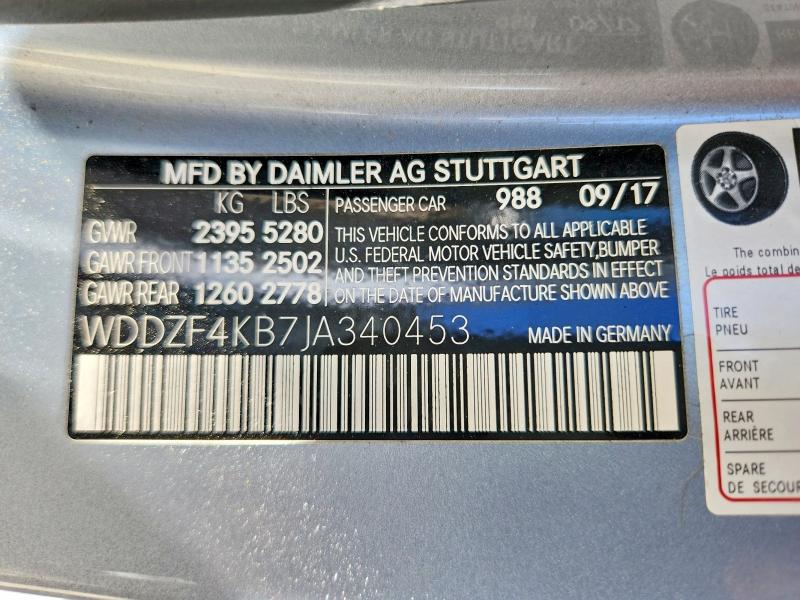 Aukcja sprzedaży 2018 Mercedes-benz E, vin: WDDZF4KB7JA340453, numer aukcji: 67491586