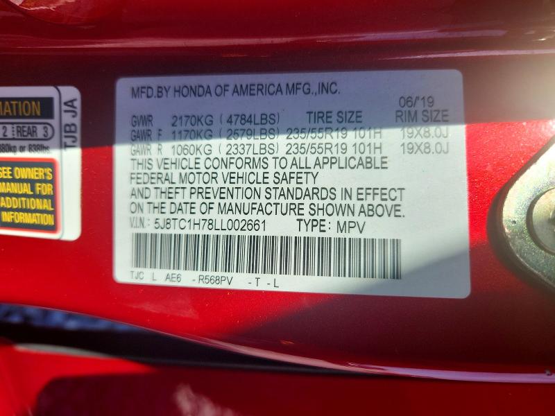 Продажа на аукционе авто 2020 Acura Rdx, vin: 5J8TC1H78LL002661, номер лота: 68846016