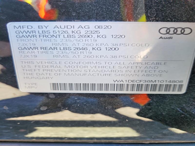 Продаж на аукціоні авто 2021 Audi Q3, vin: WA1DECF36M1014808, номер лоту: 67040756
