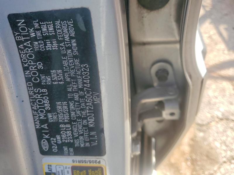 Aukcja sprzedaży 2012 Kia Soul, vin: KNDJT2A60C7440323, numer aukcji: 68308016