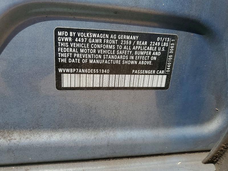 Продаж на аукціоні авто 2013 Volkswagen Cc, vin: WVWBP7AN6DE551940, номер лоту: 67076866