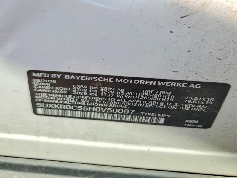Aukcja sprzedaży 2017 Bmw X5, vin: 5UXKR0C55H0V50097, numer aukcji: 67614006