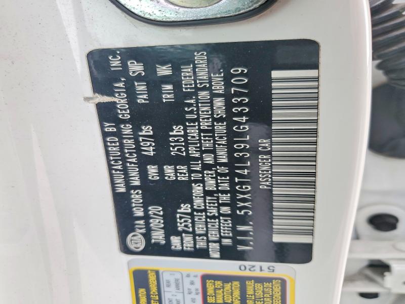 67881196 :رقم المزاد ، 5XXGT4L39LG433709 vin ، 2020 Kia Optima مزاد بيع