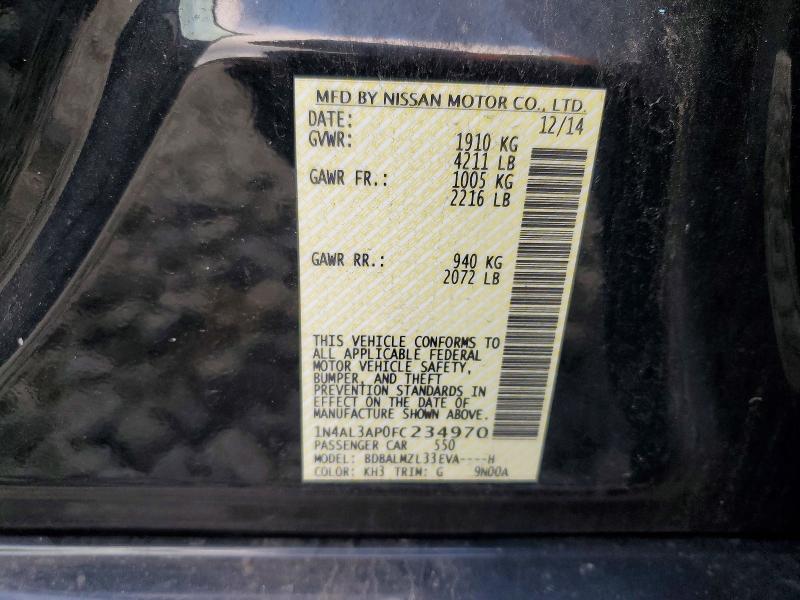 69816876 :رقم المزاد ، 1N4AL3AP0FC234970 vin ، 2015 Nissan Altima مزاد بيع