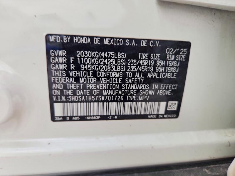 Aukcja sprzedaży 2025 Acura Adx, vin: 3HDSA1H57SM701726, numer aukcji: 69912376