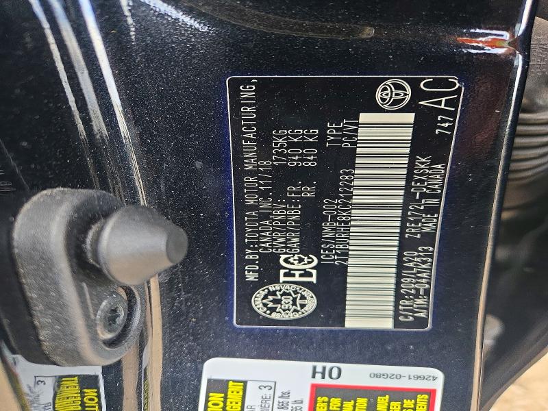Aukcja sprzedaży 2019 Toyota Corolla, vin: 2T1BURHE8KC212283, numer aukcji: 68371076
