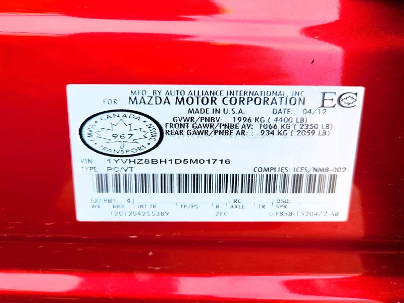 Продаж на аукціоні авто 2013 Mazda 6, vin: 1YVHZ8BH1D5M01716        , номер лоту: 68922966