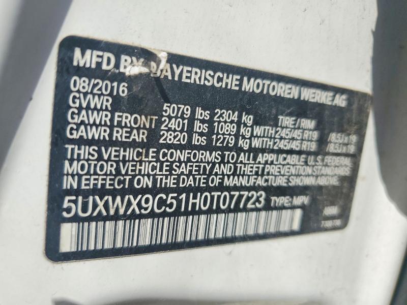 Aukcja sprzedaży 2017 Bmw X3, vin: 5UXWX9C51H0T07723, numer aukcji: 67669166